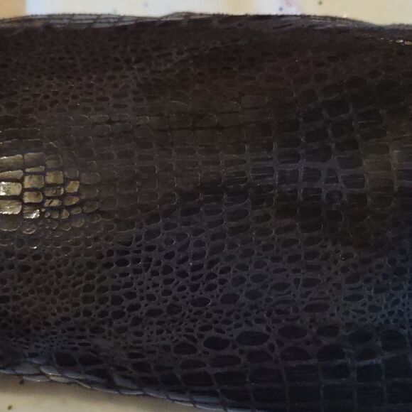 Women's size 8 1/2 Animal print knee high boot 3 1/2 inch heel blue gray - Picture 8 of 11